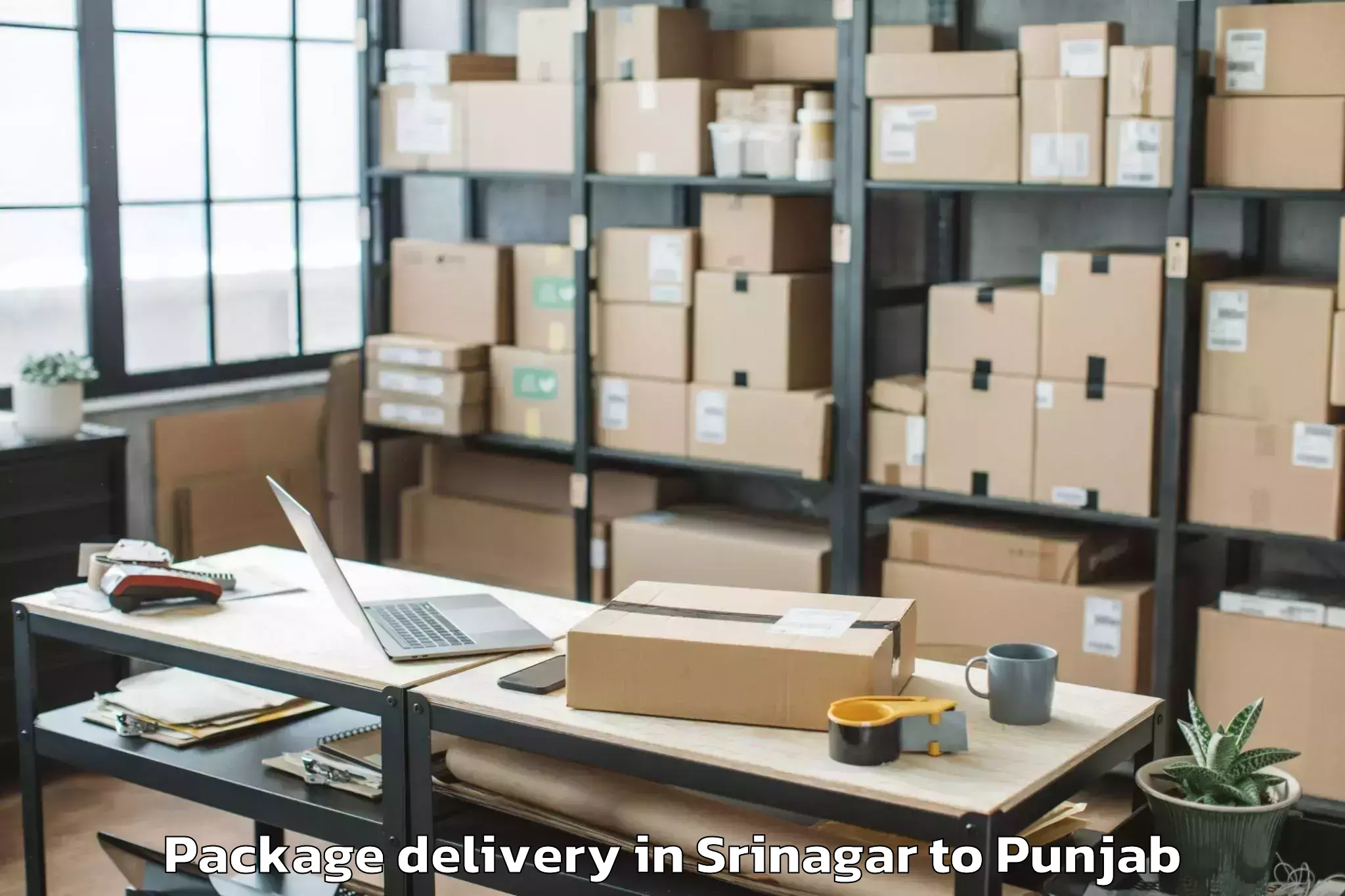 Srinagar to Pathankot Airport Ixp Package Delivery Booking